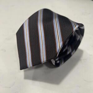 Joseph Abboud Men’s Tie Brown Patterned Striped
